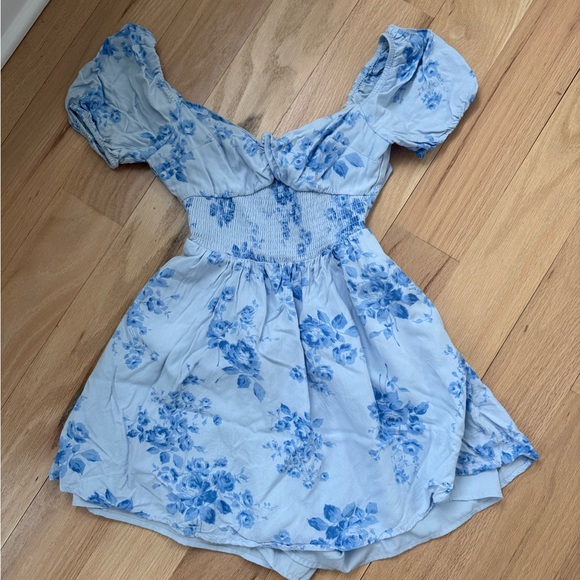Hollister Pants - Hollister Light Blue Floral Romper